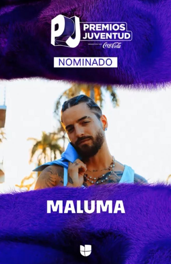 MALUMA ENTRE LOS MÁS NOMINADOS A PREMIOS JUVENTUD 2023