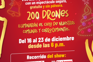 Soacha se ilumina con show de drones en navidad