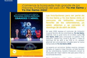 ¡Comienza la búsqueda más grande de los mejores imitadores del país con Yo me llamo y Yo me llamo mini!